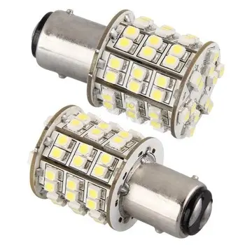 

TOYL 2 Pcs Car 1157 1016 White 3528 SMD 60 LED Tail Brake Light Bulb 12V
