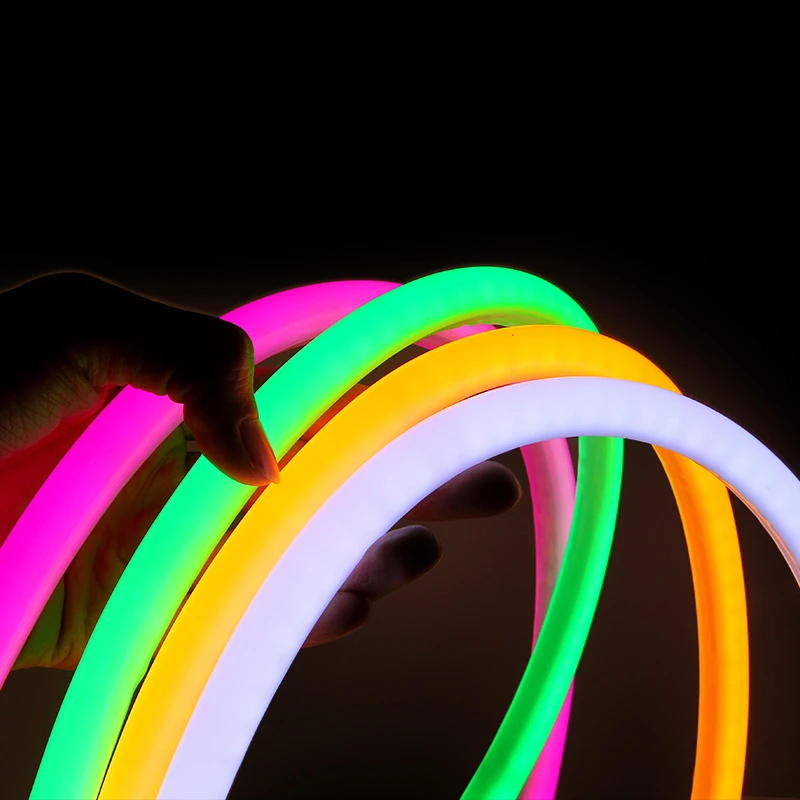 

360 Degree Neon LED Tube IP65 Waterproof Outdoor Strip Ribbon Light Lamp 220V 2835 1M 5M 10M 20M 50M Tape White Green Blue Red