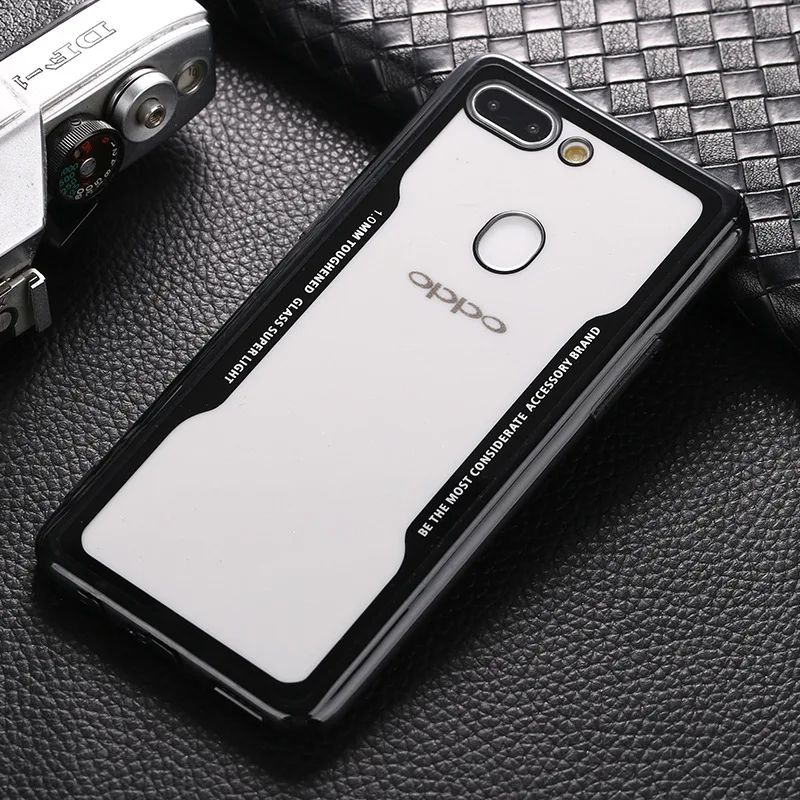 Акриловый силиконовый чехол для телефона OPPO F7 прозрачный R15 Pro A83 A73 A5 F5 F1 F3 Plus F1S R11S