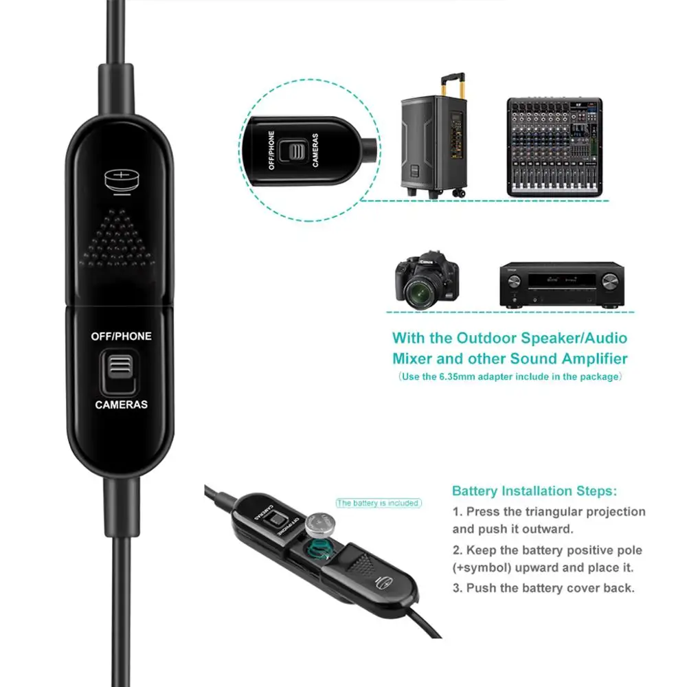 Kimfun-condensador de Instrumento Musical Captador Omnidirecional Microfone Mini Violino para Violino com Interruptor Elétrico - Image 4