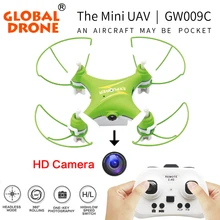 Global GW009C 2.4G 6 axis RC Mini quadcopter Drone Drone cámara HD fácil control Profesional Drones Estable Vuelo VS JJRC H37