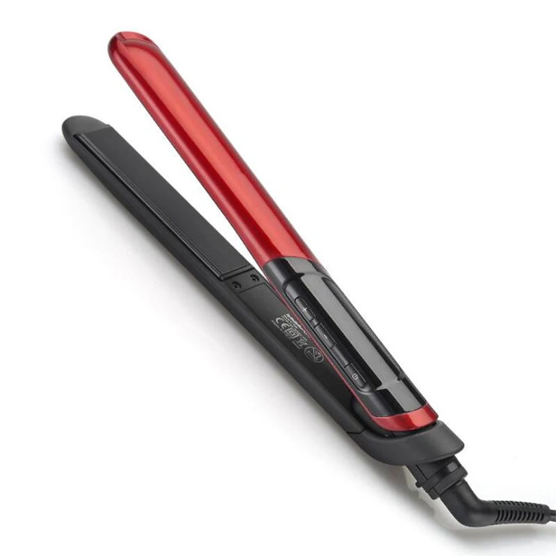 

LED Display Hair Iron 2-in-1 Ceramic Coating Hair Straightener Comb Curling Corrugation Professional Steam Hair Straightener