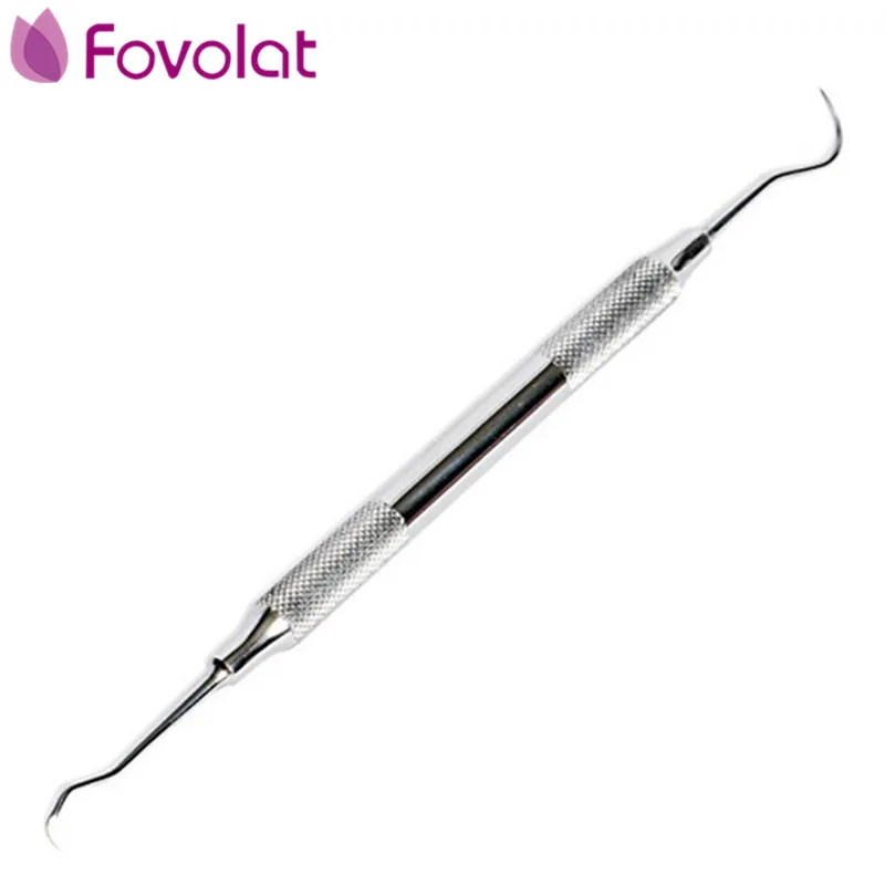 5Pcs Stainless Steel Hook Probe Sickle Scaler Plaque Remover Dental