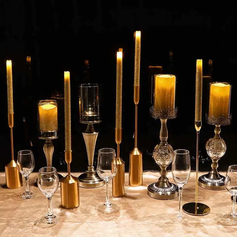 9" LED Flameless Dripless Led Taper Candles with Timer Function