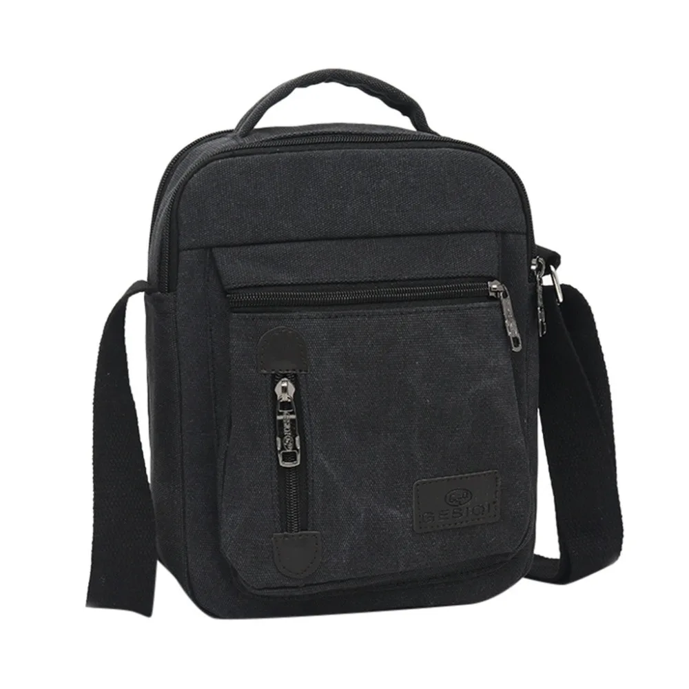 

Women's sports canvas solid color shoulder business bag Messenger bag multi-function bags men's shoulder bags A1