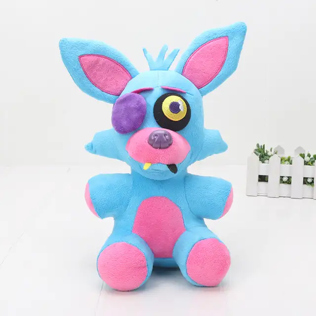 Five Nights At Freddy Plush Blacklight Freddy Bear Neon Foxy Fnaf Plush Toy Five Nights At Freddys Stuffed Doll For Kids Gift - pink blacklight freddy plush roblox