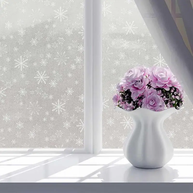 

Snowflake Painting Bedroom Window Sticker Toilet Partition Glass Window Self-adhesive Waterproof Frosted Stickers Home Decor
