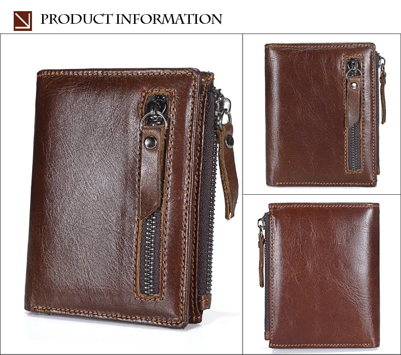 

High Quality Genuine Leather Men Wallets Short Vertical Coin Purse Small Vintage Hasp Cowhide Wallet Men with Coin Pocket #M9084