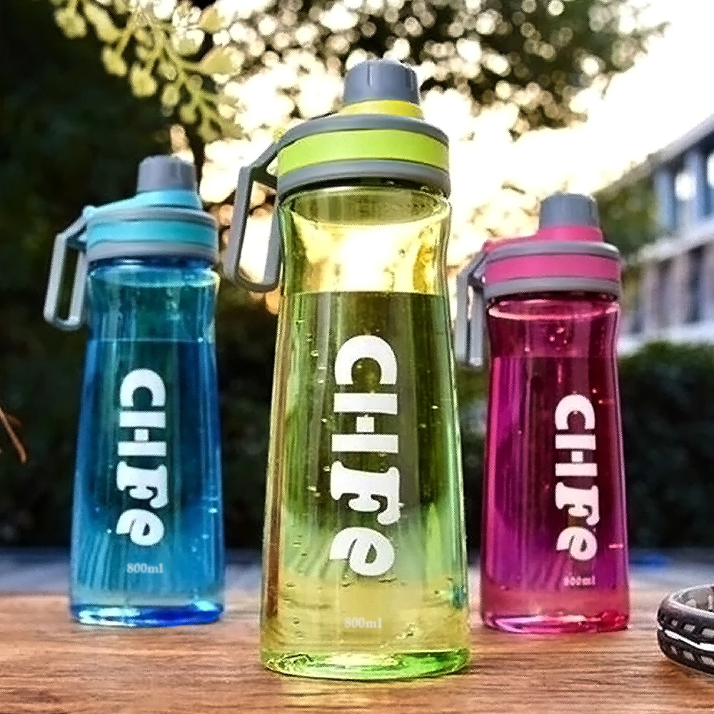 

IVYSHION 800ml Water Bottle Sport Eco-friendly Plastic B Free Water Bottle Shaker Leak-proof Portable Sports Travel Bottles