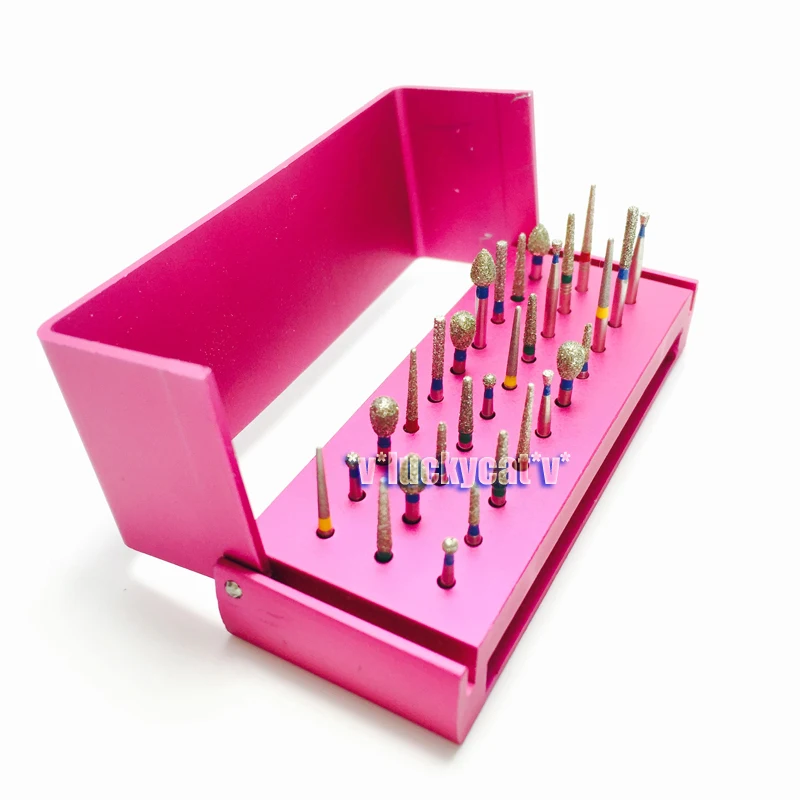 30 holes Autoclavable High Speed Dental Burs Holder Dental Bur Block+30