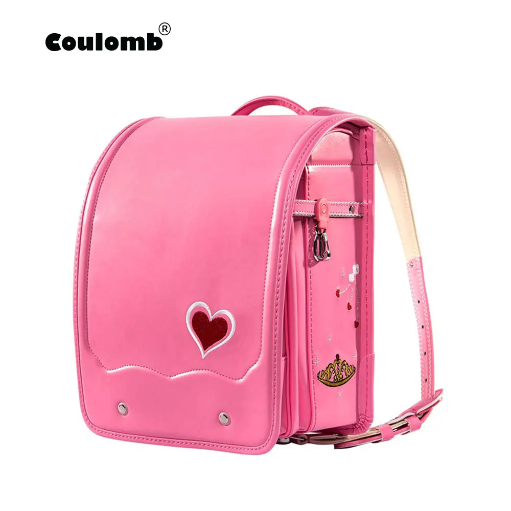 Us 197 86 Coulomb Children Orthopedic Backpack For School Bag Pu Leather Love Red Princess Baby Book Bags Kids Backpacks New In
