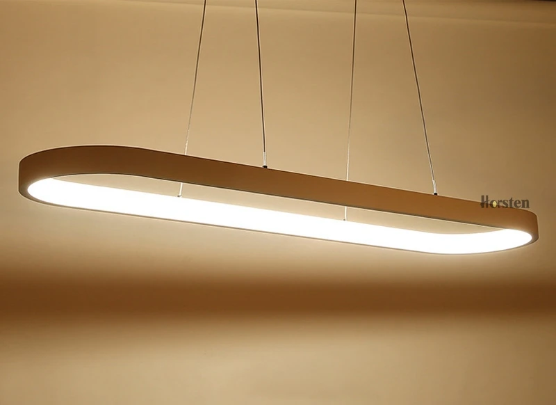 Modern Minimalism Oval Ring LED Pendant Lights Aluminum Acrylic Suspension Hanging Lamps For Dining Room Restaurant Office (15)