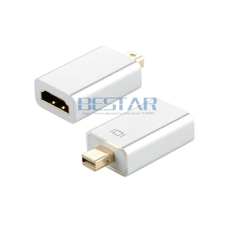 2018 Mini DP-HDMI конвертер в алюминиевый корпус 1080 display port male-HDMI female адаптер Коннектор hdmi