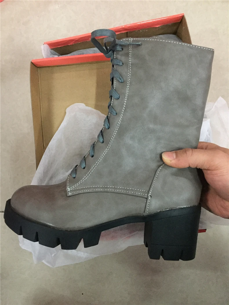 RQFF Brand Ankle Boots Women With Box Big size34-43 Fur Shoes Woman Winter Leather Plush High Heel Boot Female Ladies Black Shoe (30)