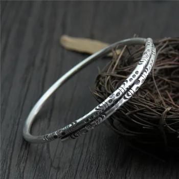 

C&R Real 999 Sterling Silver bracelet for women Vintage bangle Retro Thai Silver adjustable bracelets Fine Jewelry