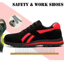 Мужская Рабочая обувь, защитная обувь со стальным носком, модная рабочая обувь, мужские повседневные кроссовки, размер 35-46