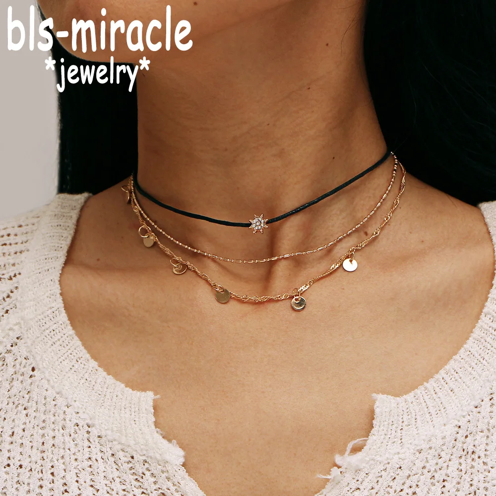 Bls miracle Богемская рифленая искусственная для женщин циркон модный воротник