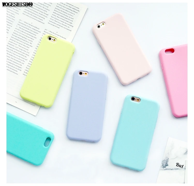 

Candy Macarons Color TPU Frosted Matte Case for iPhone 6 6S 5 5S SE 8 7 Plus X XR Xs 11 Pro Max Cases Soft Silicone Cover