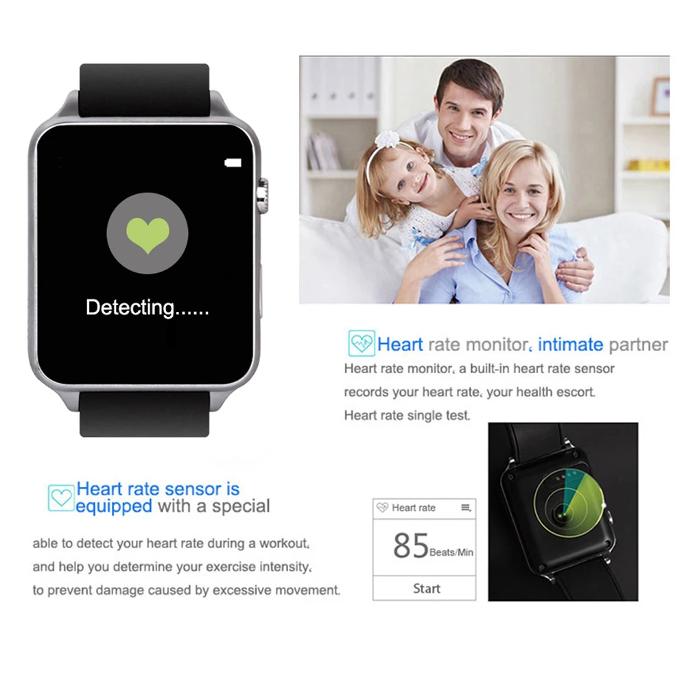 Online Reloj inteligente Kaimorui GT88 podómetro Android rastreador de ritmo cardíaco iluminación reloj inteligente deportivo para IOS Android reloj de cámara de teléfono