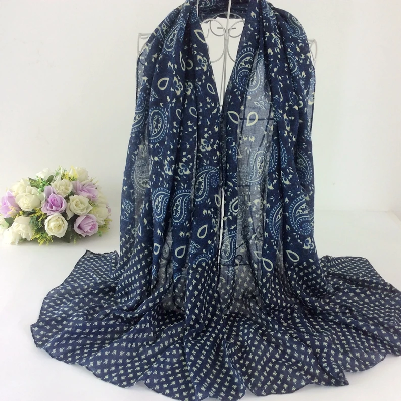 Cotton Viscose Shawl Cashew Nut Print Shawl Pashmina hijab,Muslim hijab