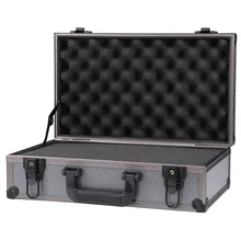 Небольшой Жесткий защелкивающийся Алюминиевый Твердый контейнер ящик для хранения инструмента камеры фотографии DJ пены резки приспособление для тележки мешок