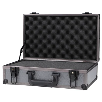 

Small Hard latching Aluminium Flight Case Tool Storage Box Camera Photography DJ Foam cutting trolley tool bag