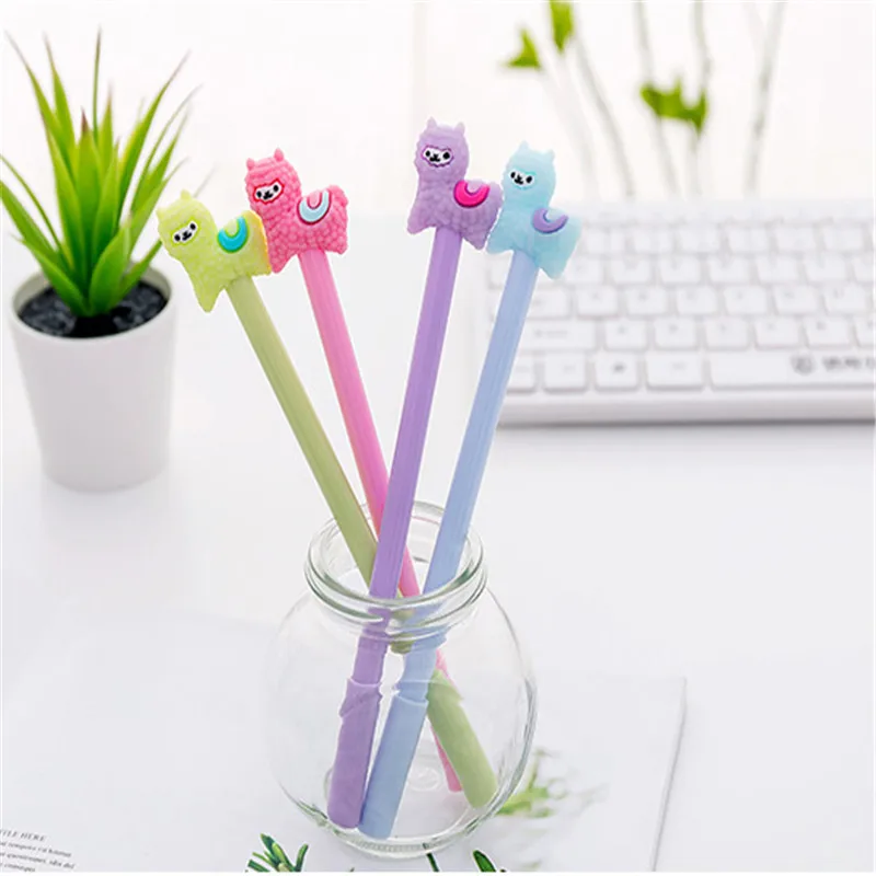 

Creative Cute Alpaca Gel Pen Signature Pen School Stationery Supplies Christmas Gifts Promotional Gift Writing Supply For Kids