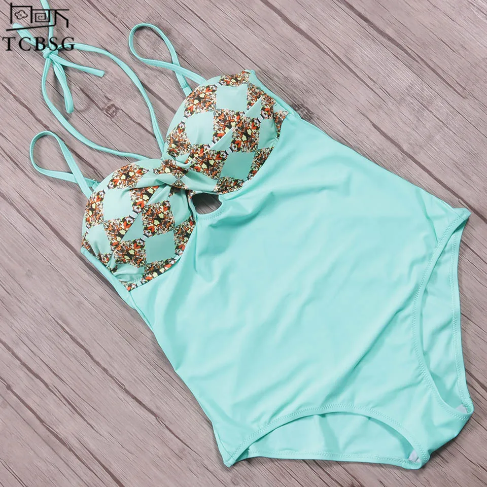 

TCBSG 2019 New Arrival Sexy Summer One Piece Swimsuit Bathing Suit Plus Size Swimwear Women Female Monokini Retro Swim Wear