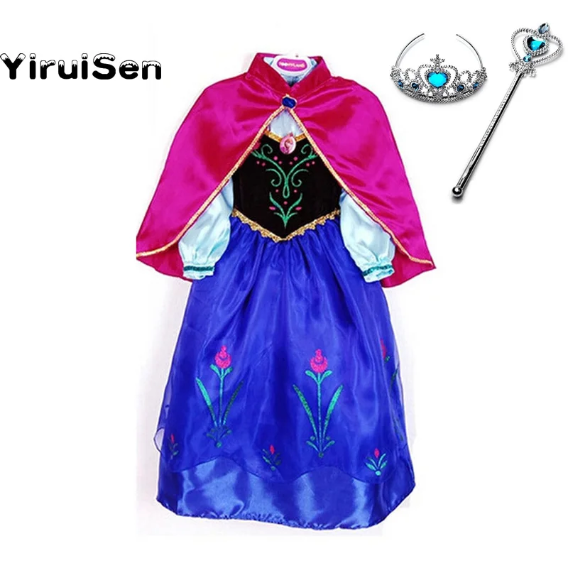 Girl Dress Kids Baby Snow Queen Toddler Girls Anna costume Girls Party Carnival Princess Children Clothes Clothing 1 (2)