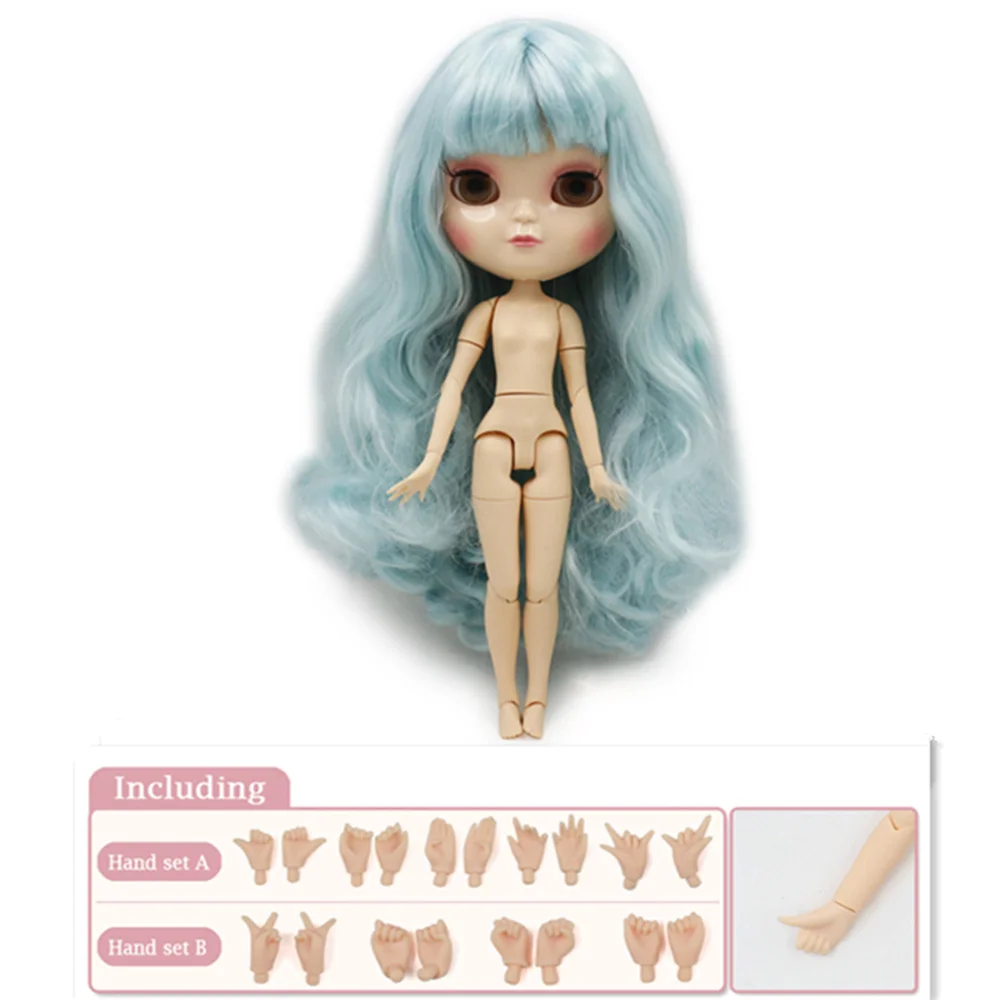 

Fortune Days ICY DBS Doll 1/6 Dreamy blue curls hair joint body including hand setAB Gift 30cm High Quality toys