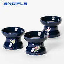 Японский Цзи синяя глазурь ситечко для чая фарфоровый Лотос чайный набор кунг-фу кофейный фильтр экран Керамика ручной работы винтажный домашний декор