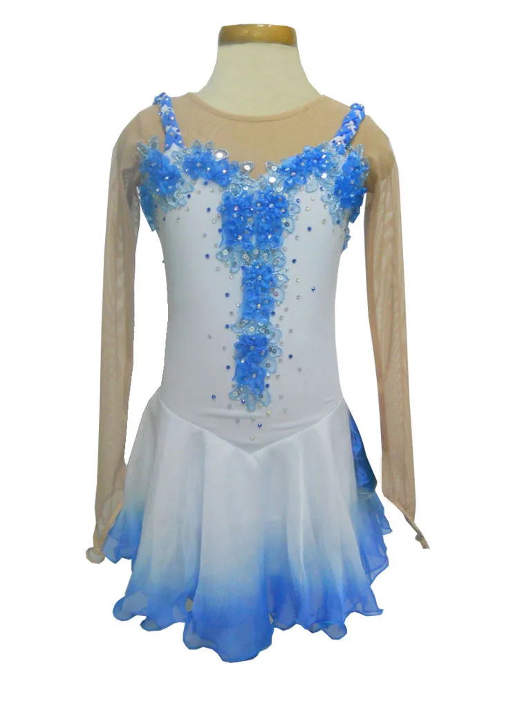 

Free shippingWhiteBeautiful Rhythmic Gymnastics LeotardsSD416