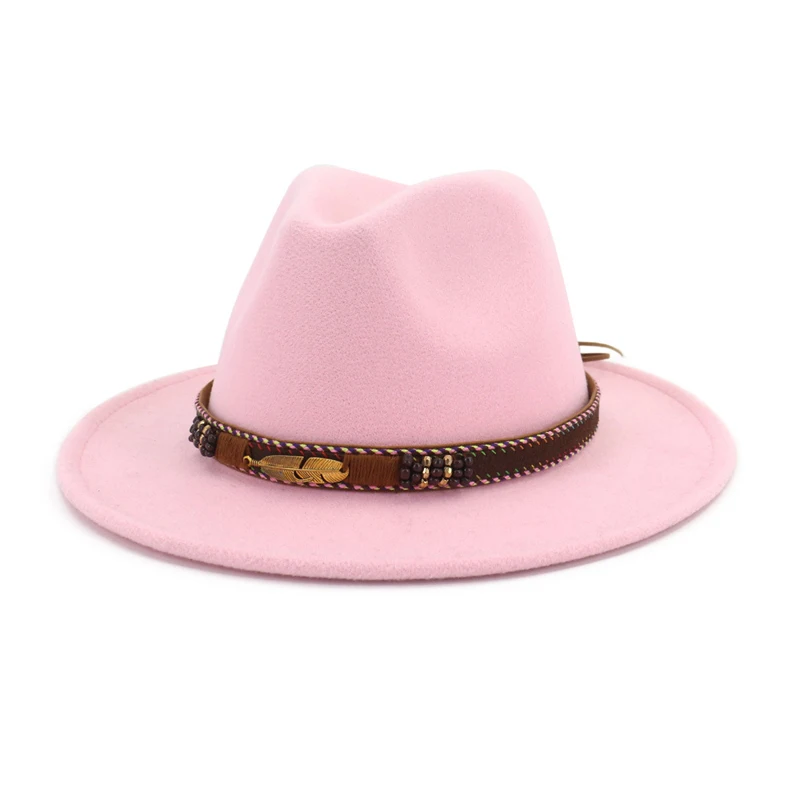 QIUBOSS суперзвезда с широкими полями винтажные шерстяные фетровые шляпы для женщин Панама Федора для мужчин фетровая шляпа сомбреро Chapeau Femme Gambler Trilby