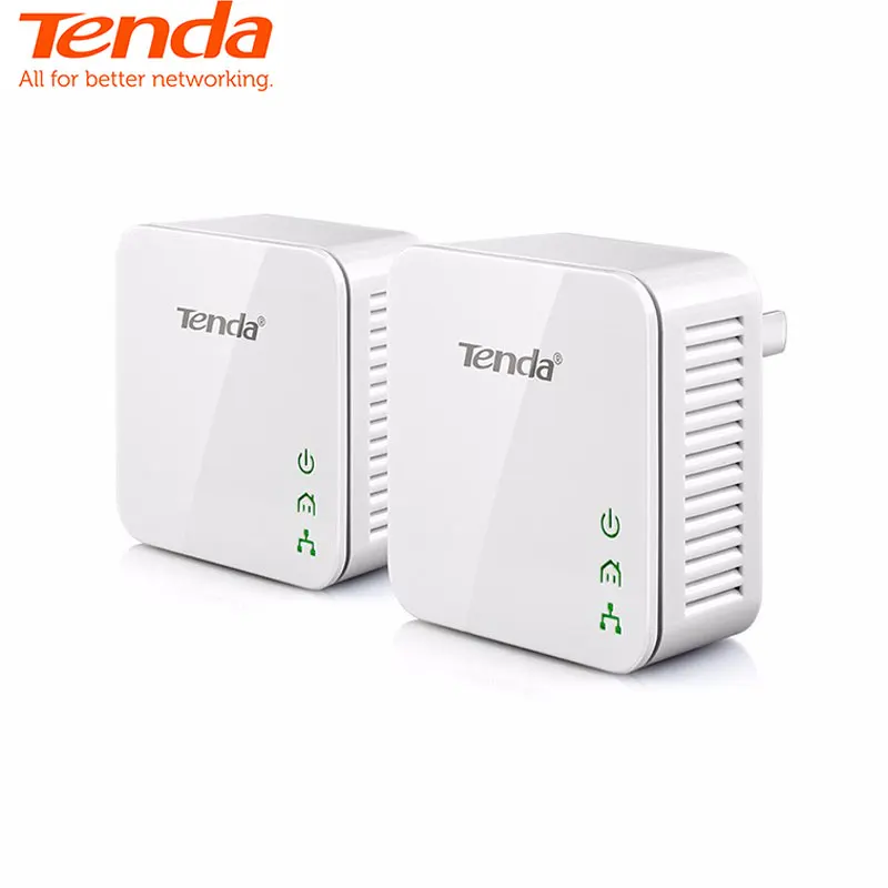 Tenda 1 пара P202 Mini 200 Мбит/с PowerLine Ethernet адаптер, PLC Адаптер, совместимый с беспроводным Wifi роутером, IPTV, Plug and Play