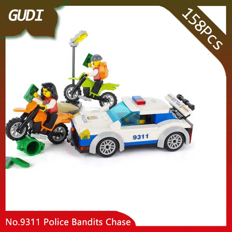 

Doinbby Store 9311 158Pcs City Series Police Bandits Chase Building Blocks Kits Set Bricks Compatible with Legoings