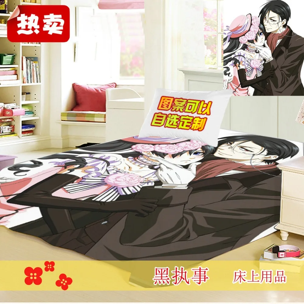 120*210 cm Hot New Japanese cartoon anime bed sheet Black Butler