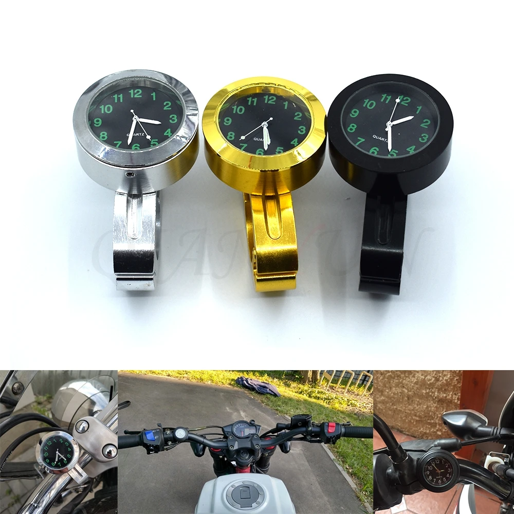 

Universal 7/8" Motorcycle Accessory Handlebar Mount Clock Watch Black/Gold/Silver For BMW F800S F800ST F800GS F650GS F800R F700G