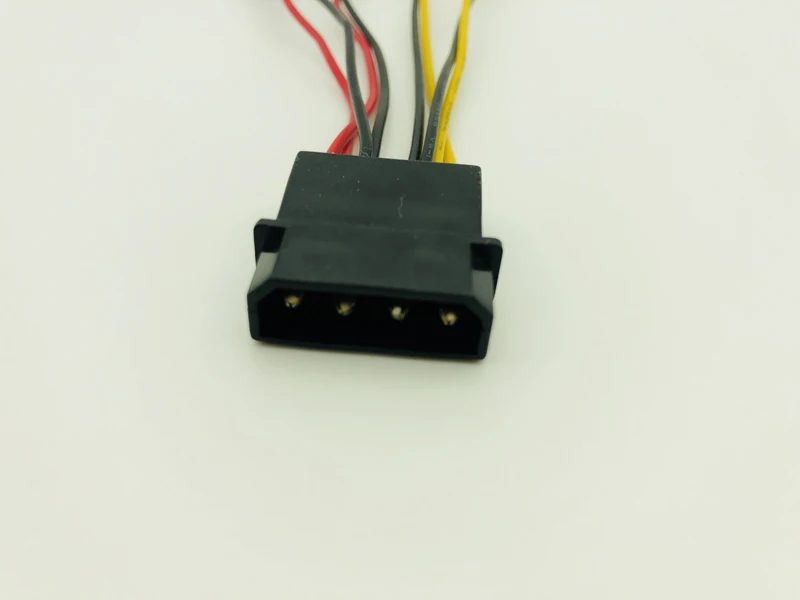 5 шт. 4Pin Molex на четыре 3 pin Кабель питания Компьютерный Вентилятор кабель адаптер