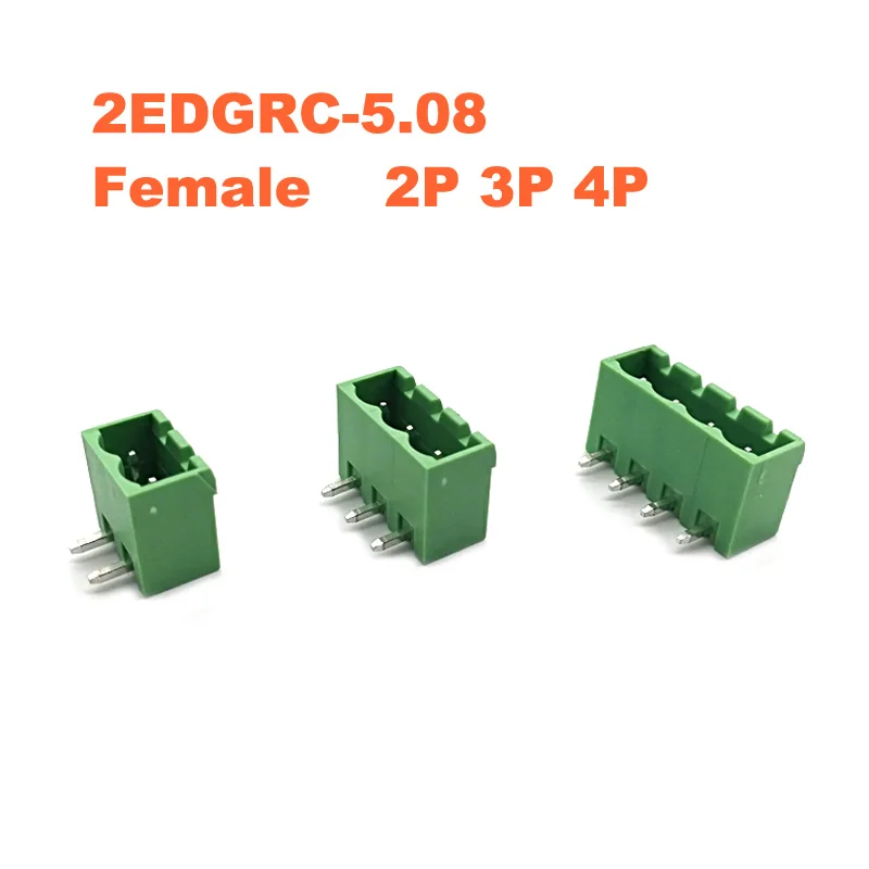 5 комплектов шаг 08 мм 2P 3P 4P винтовой разъем PCB Клеммная колодка 2EDGKA 2EDGRC близкий