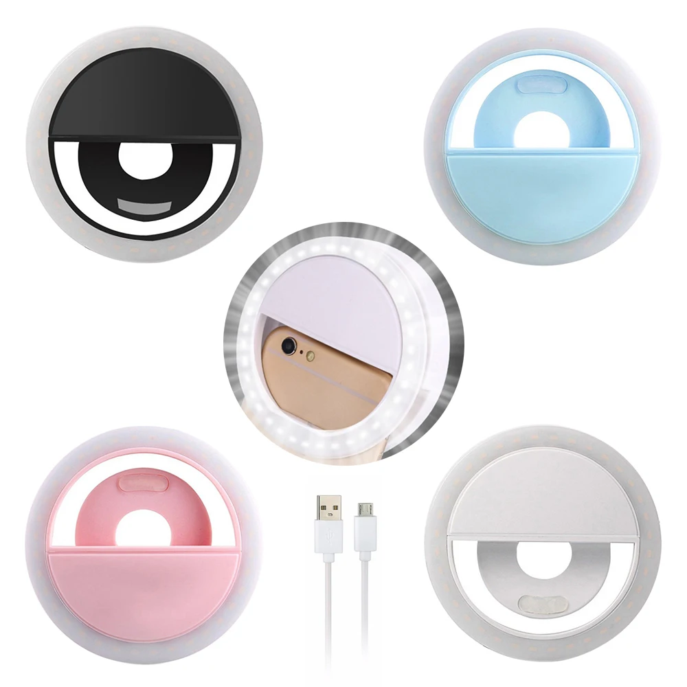 

LED Round Beautify Self-timer Fill Ring Selfie Light Smart Phones Photography Lamp Professional Camera Lights for Women Streamer
