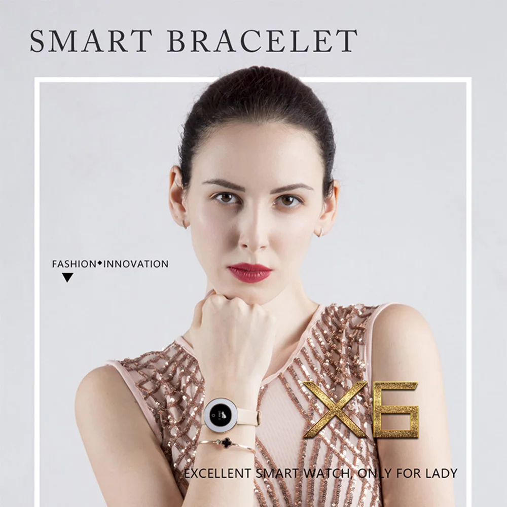 

leegoal X6 Smart Band women Heart rate Pedometer IP68 Waterproof Smart Bracelet 40Long standby Bluetooth notification