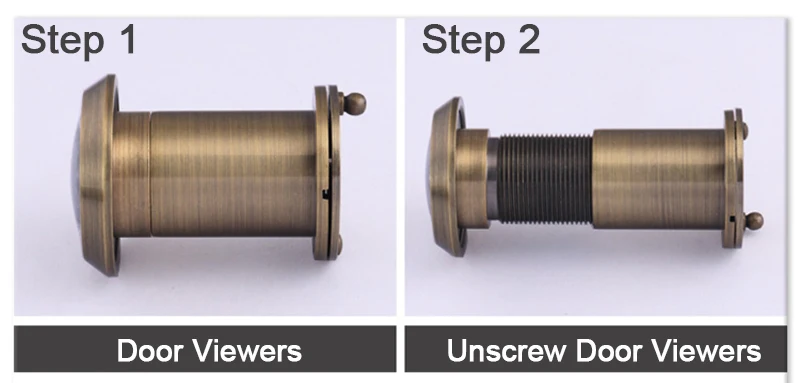 Оптическое стекло 200 градусов широкий угол просмотра двери античная латунь глазок отель/домашняя дверь Spyphole просмотра для 35-55 мм толщиной двери