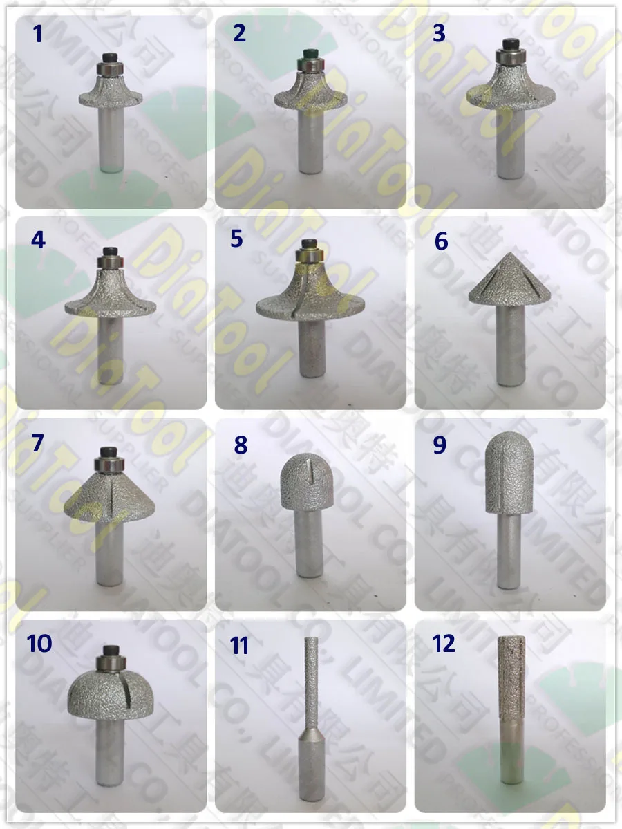 Diatool RADIUS 3 мм вакуума паяных алмазные маршрутизатор с 1/2 "хвостовика Для Гранит Мрамор, маршрутизатор резак для камень фрезы