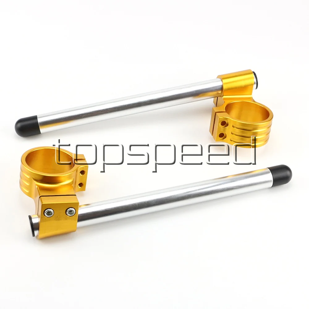 

35MM CNC Silver/Gold High Lift Universal Adjustable Clip Ons On Handle Bar Handlebar Motorcycle