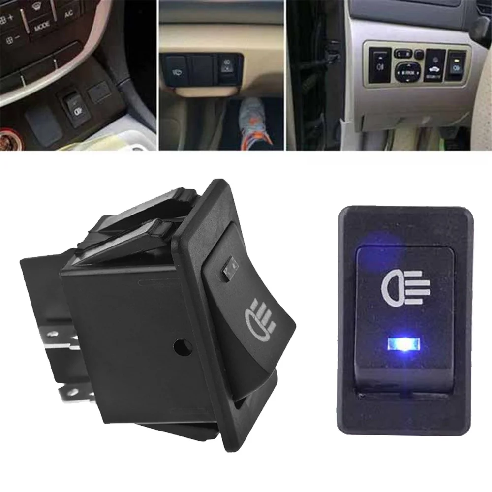 

1PC Practical 4-Pins LED Work Light Switch Indicator Rocker Toggle Switch Driving Fog Lamp Accessories Random Color