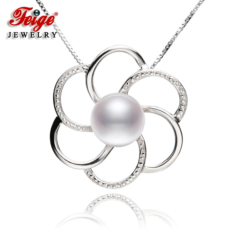 Женский кулон с жемчугом и натуральным 9 10 мм|necklaces for women|necklace necklacenecklace silver necklace |