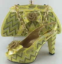 Fashion African Shoes Italian Shoe And Bag Set For Party In Women High Quality Wedding Shoes With Matching Bag Set ME3330
