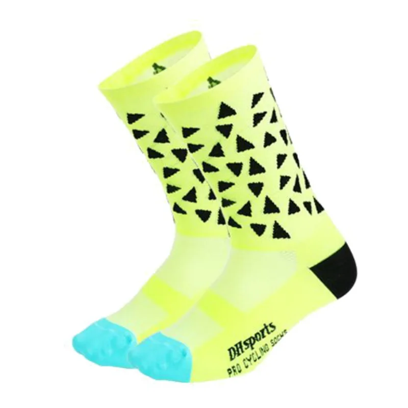 Мужские и женские спортивные профессиональные велосипедные носки для бега и гонок, Компрессионные носки, велосипедные носки для горной дороги - Цвет: g