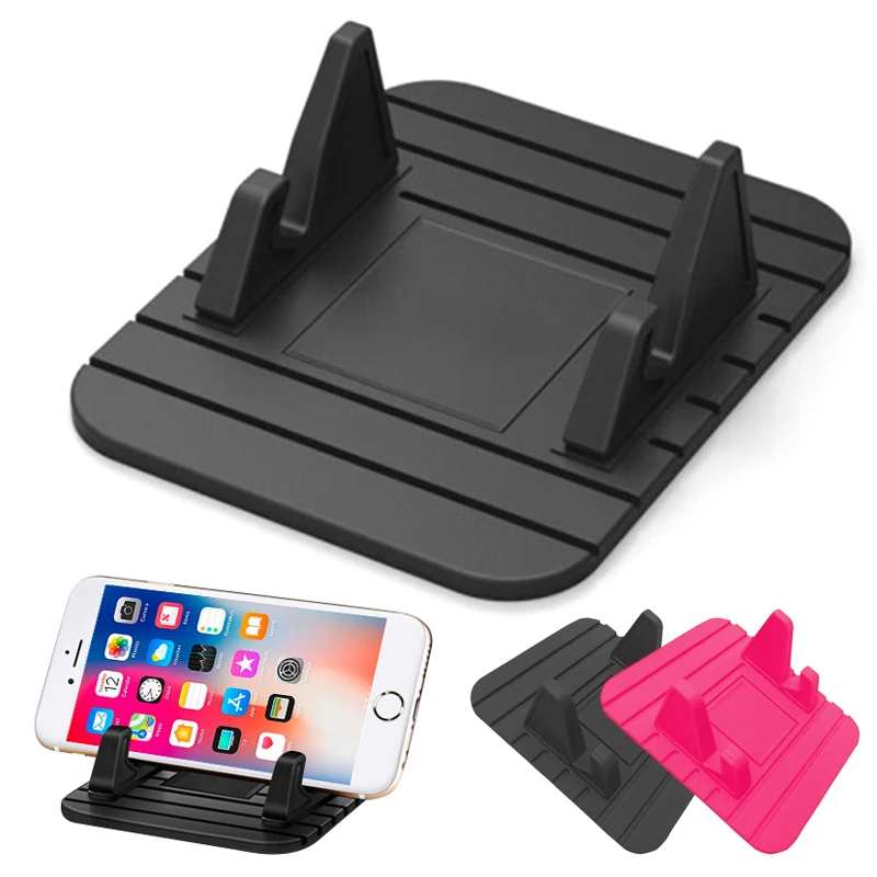 

Car Phone Holder GPS Support Mobile Soft Silicone Anti Slip Phone Stand for IPhone Samsung Mount Auto Interior Accessories