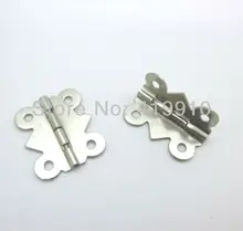 Бесплатная shipping-50pcs Серебряный тон 4 отверстия дверной коробки Батт Петли 20×24 мм, широкие Размеры: 19 мм-20 мм j1792